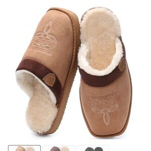 Men's Tan Western Slippers